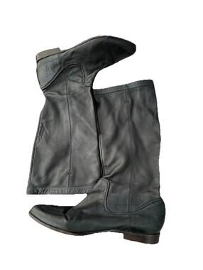 Frye Boots Cindy Slouch Women 11 Black Leather Goth